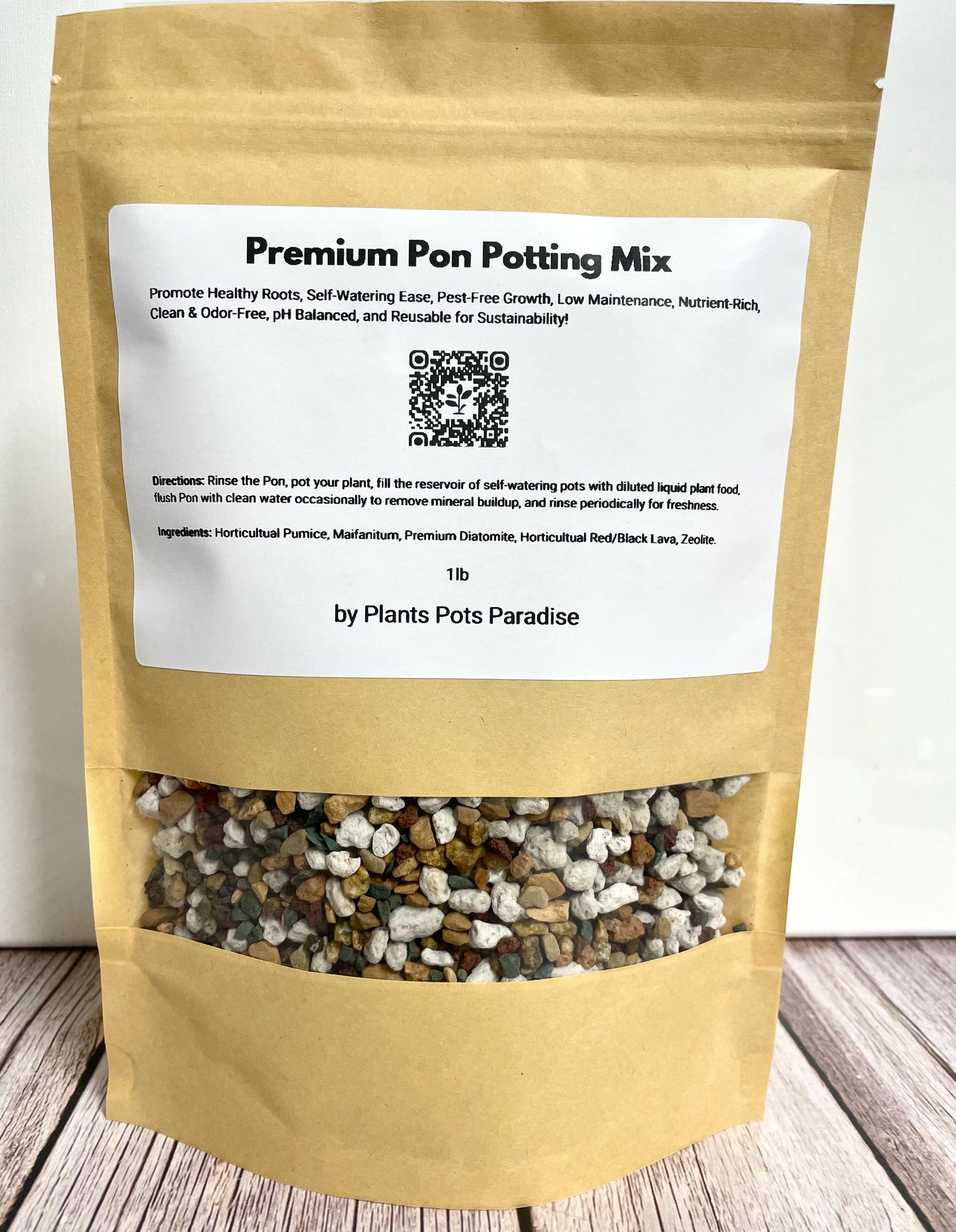 Pon Potting Mix (1lb), good for semi-hydro, propagating aroids, hoya plants and more | US Seller