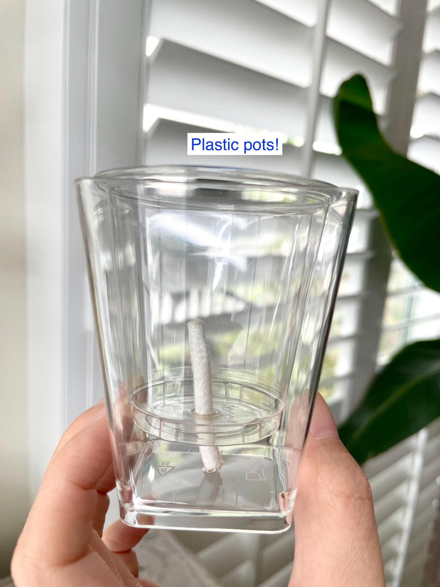 Clear PLASTIC Hand-made Self-Watering Pots 2.5"