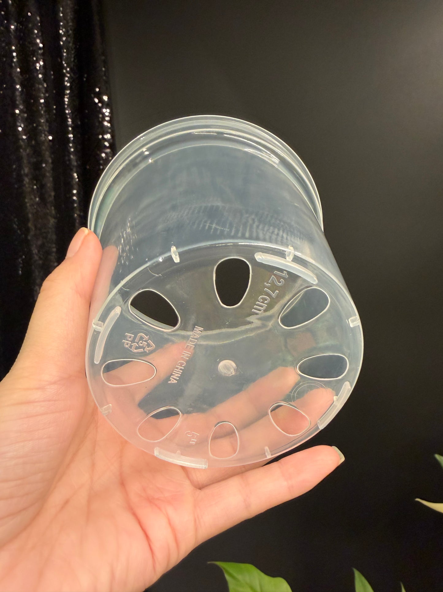 Clear Plastic Pot 5-Pack, 5 Inch, Total 5 Pots