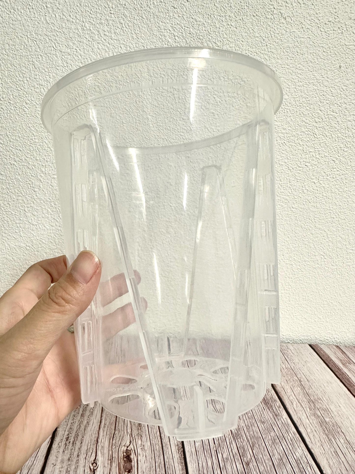 Clear Tall Tropical Orchid Plastic Pot 3 Pack - 3.9"/4.7"/5.5"/6.3" Excellent for Aroids Tropical Plants